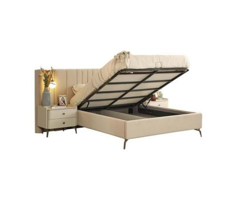 Modern bedroom furniture design bed 2x nightstands 4 pieces