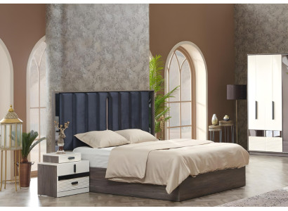 Luxury design bed model modern designer bed gray