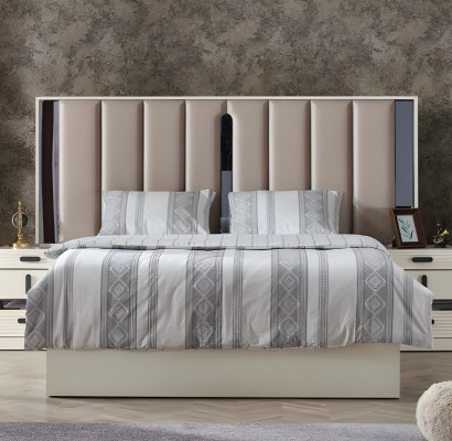 Luxury designer bed furniture modern upholstered double bed