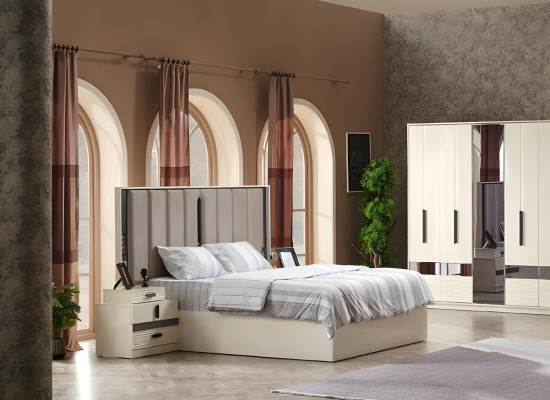Luxury designer bed furniture modern upholstered double bed