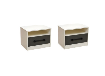 Set of 2 wooden nightstands for bedroom luxury furniture complete decoration