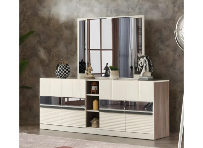 Modern furniture with mirror complete dining room furniture luxury