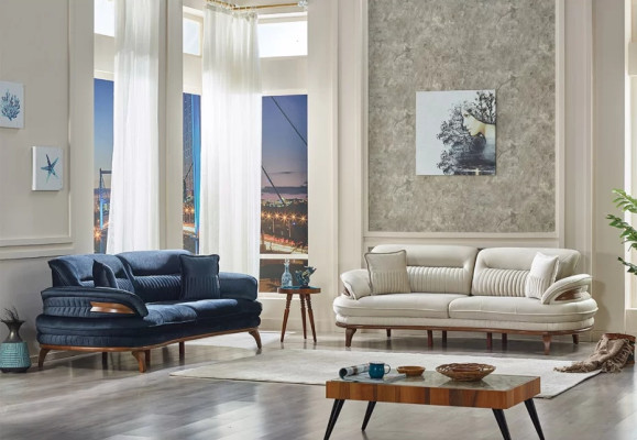 2-seater sofa set design for living room upholstered furniture