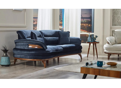 Modern three-seater sofa with upholstered furniture design for living room