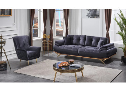 2-piece luxury sofa set for living room 3+1 seats luxury upholstered furniture