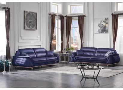 Luxurious 2x three-seater fabric sofa for living room