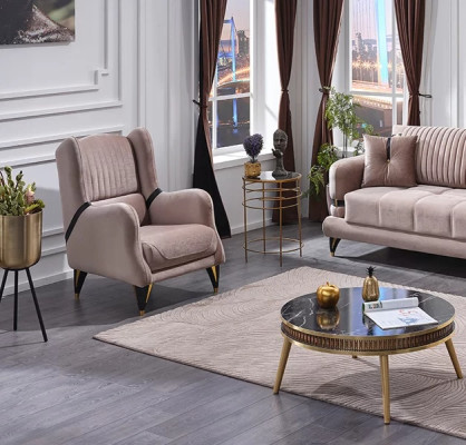 Luxury fabric armchair for living room with modern design