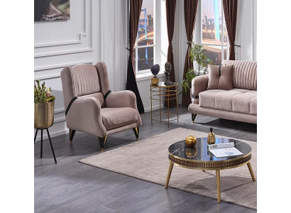 Luxury fabric armchair for living room with modern design