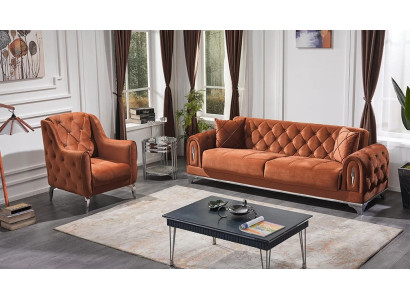 Chesterfield Canapé 3+1 Brown Luxury Furniture