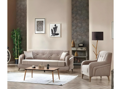 Complete 2-piece sofa set upholstered furniture living room 3+1 seats