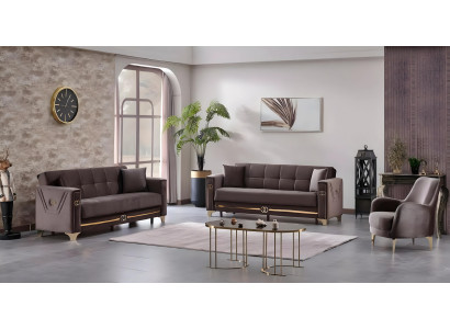 Designer upholstered fabric sofa set 3+3+1 living room