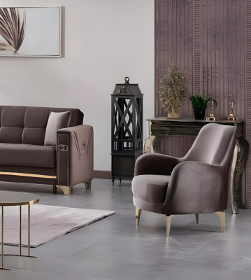 Luxury modern design armchair upholstered living room fabric