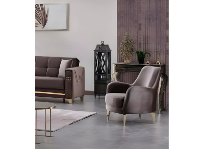 Luxury modern design armchair upholstered living room fabric