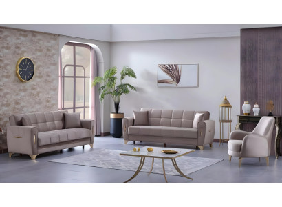 Fabric sofa set for living room 3+3+1 seats upholstered furniture