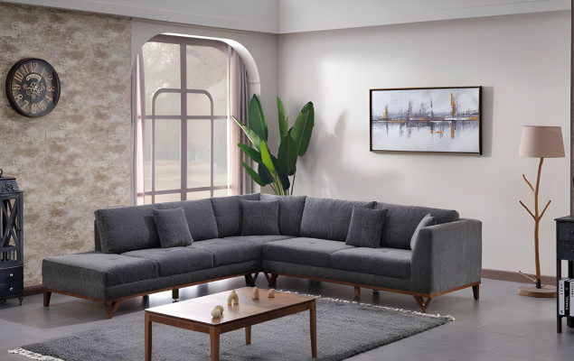 Modern L-shaped design sofa luxury corner furniture