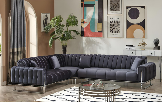 Luxury L-shaped sofa for living room