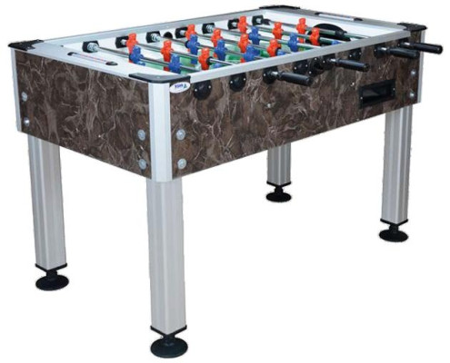 High-quality brown MDF and aluminum foosball table with modern design