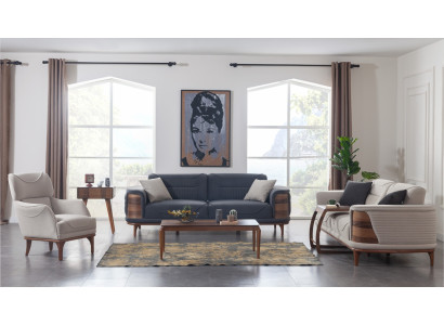 Modern beige armchair for living room