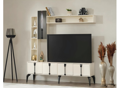 Luxury 4-piece living room set wall-mounted TV furniture shelf