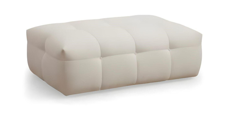 Elegant L-shaped corner sofa with modern 2-piece pouf set