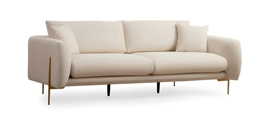 Upholstered sofa set for living room, three-seater sofa, luxurious fabric armchair