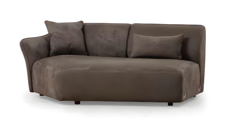 Gray 6-seater design fabric sofa