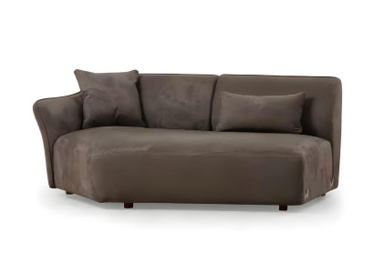 Gray 6-seater design fabric sofa