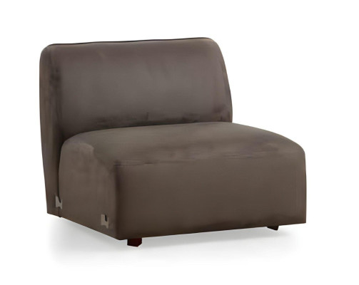 Gray 6-seater design fabric sofa