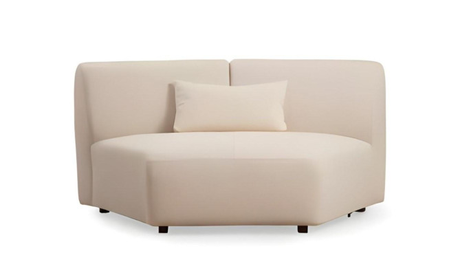 White fabric design sofa elegant living room sofa 4 places