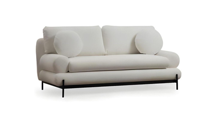 Exclusive modern white sofa set with 3-seater, 2-seater armchair, 3 pieces