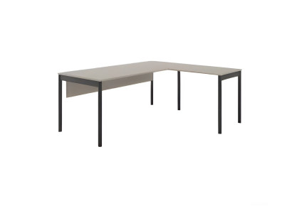 Elegant black gray corner desk for a work environment