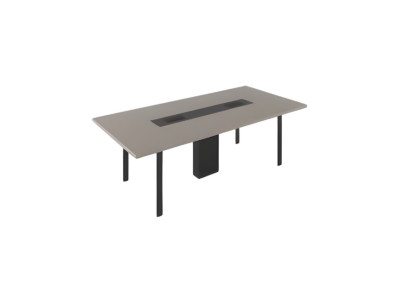 Elegant luxury conference table in gray and black