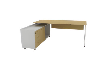 Elegant corner desk in luxury wood