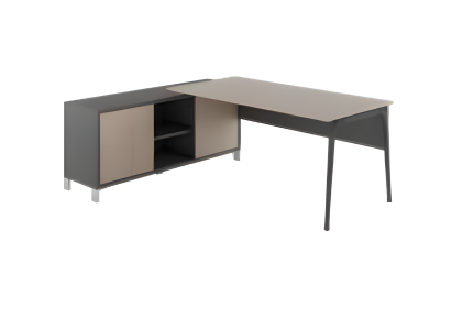 Modern gray corner desk office furniture work table