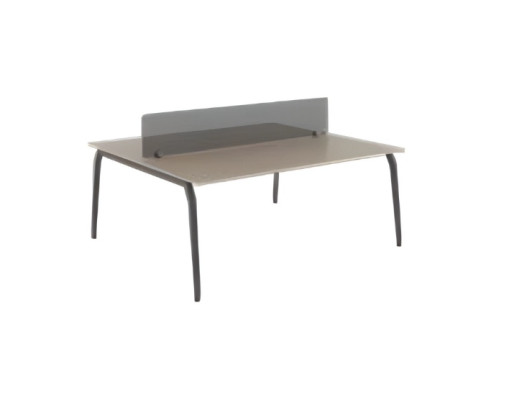 Double desk with partition for office furniture