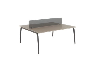 Double desk with partition for office furniture