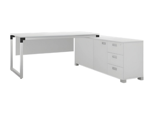 Elegant white corner desk office furniture work table