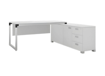 Elegant white corner desk office furniture work table