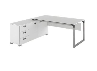 Modern white corner desk elegant office furniture work table
