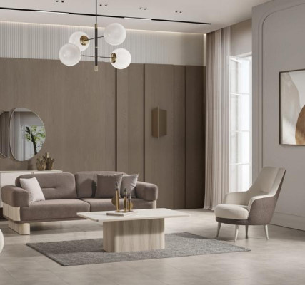 Complete sofa set for the living room luxury combination 3+1 sofa