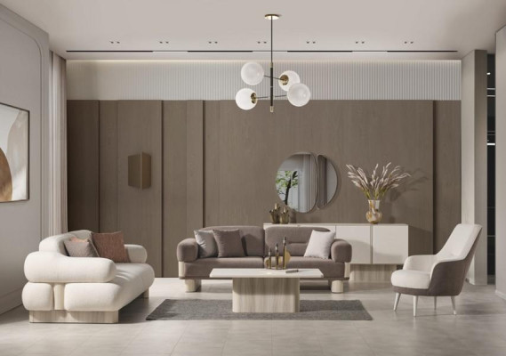 Complete sofa set for the living room luxury combination 3+1 sofa