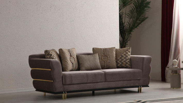 Padded three-seater sofa 230 cm