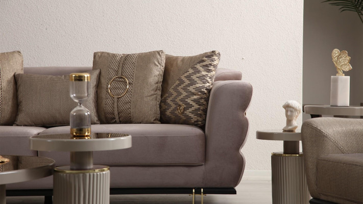 Padded three-seater sofa 230 cm