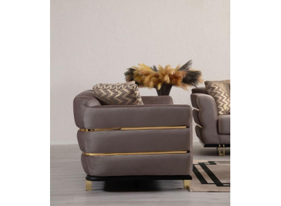Padded three-seater sofa 230 cm