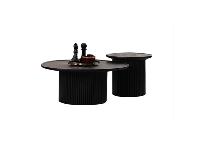 Upholstered coffee table living room table accent table 2 pieces