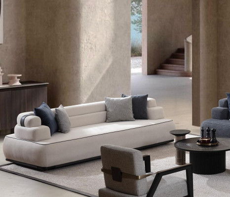 Three-seater sofa with padding 255cm
