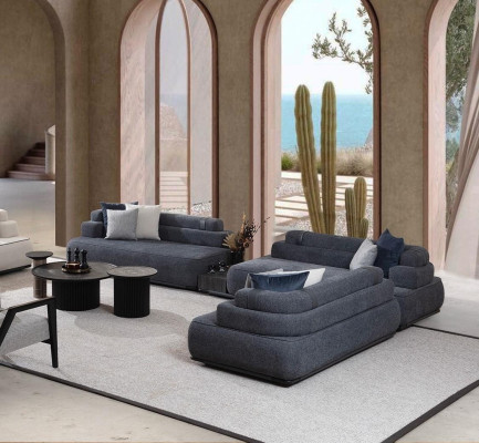 Modern three-seater sofa for living room with inclusive and comfortable padding