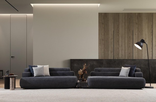 Modern three-seater sofa for living room with inclusive and comfortable padding
