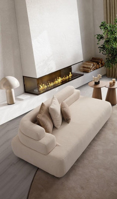 Three-seater canapé 200 cm upholstered living room furniture
