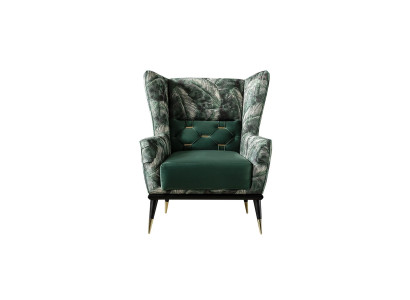 Steel armchair, single armchair, polyester design for the living room